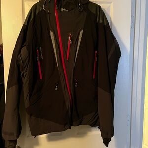 Helly Hansen Men's Black and Red Ski Jacket